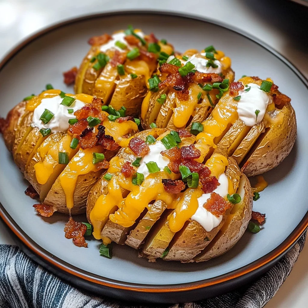 Crispy Loaded Hasselback Potato Bites