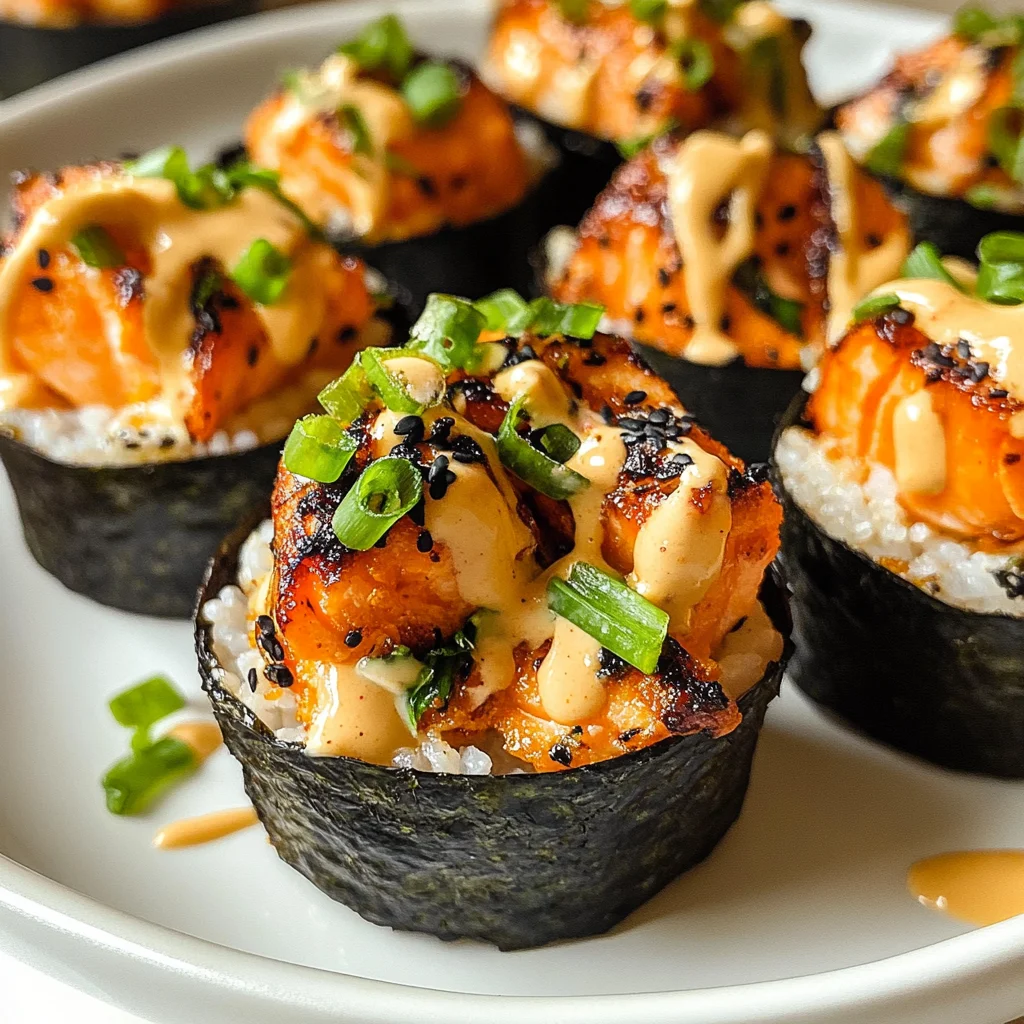 Easy Baked Salmon Sushi Cups (Viral Recipe)