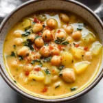Easy Garlic Chickpea Soup