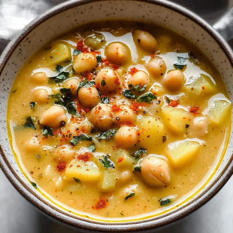 Easy Garlic Chickpea Soup