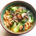 Ginger Garlic Noodle Soup with Bok Choy
