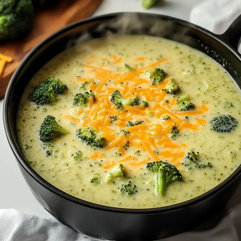 High Protein Broccoli Cheddar Soup
