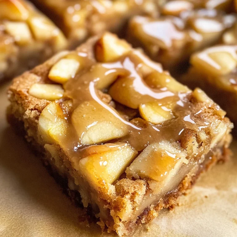 Maple Glazed Apple Blondies