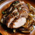 Maple Mustard Pork Tenderloin with Caramelized Onions