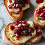 Pomegranate, Cranberry & Brie Bruschetta