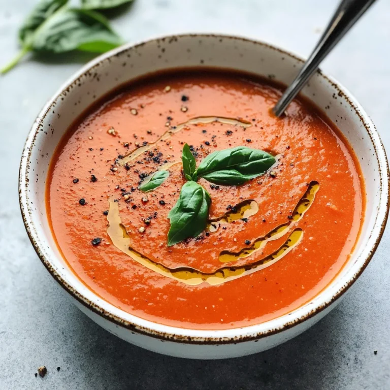 Roasted Tomato Soup with Fresh Tomatoes and Basil
