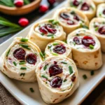 Savory Christmas Cranberry Roll Ups