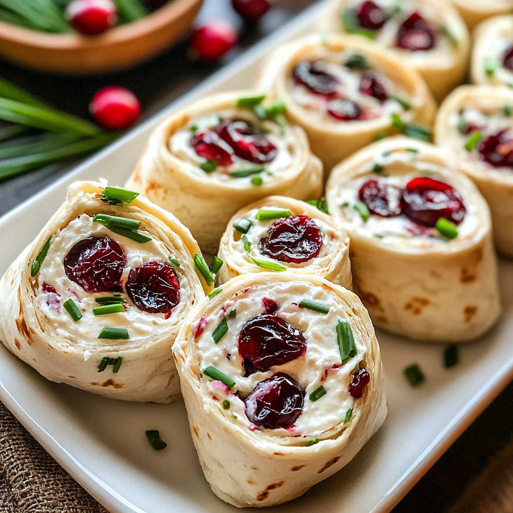 Savory Christmas Cranberry Roll Ups