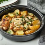 Slow Cooker Parmesan Garlic Chicken and Potatoes