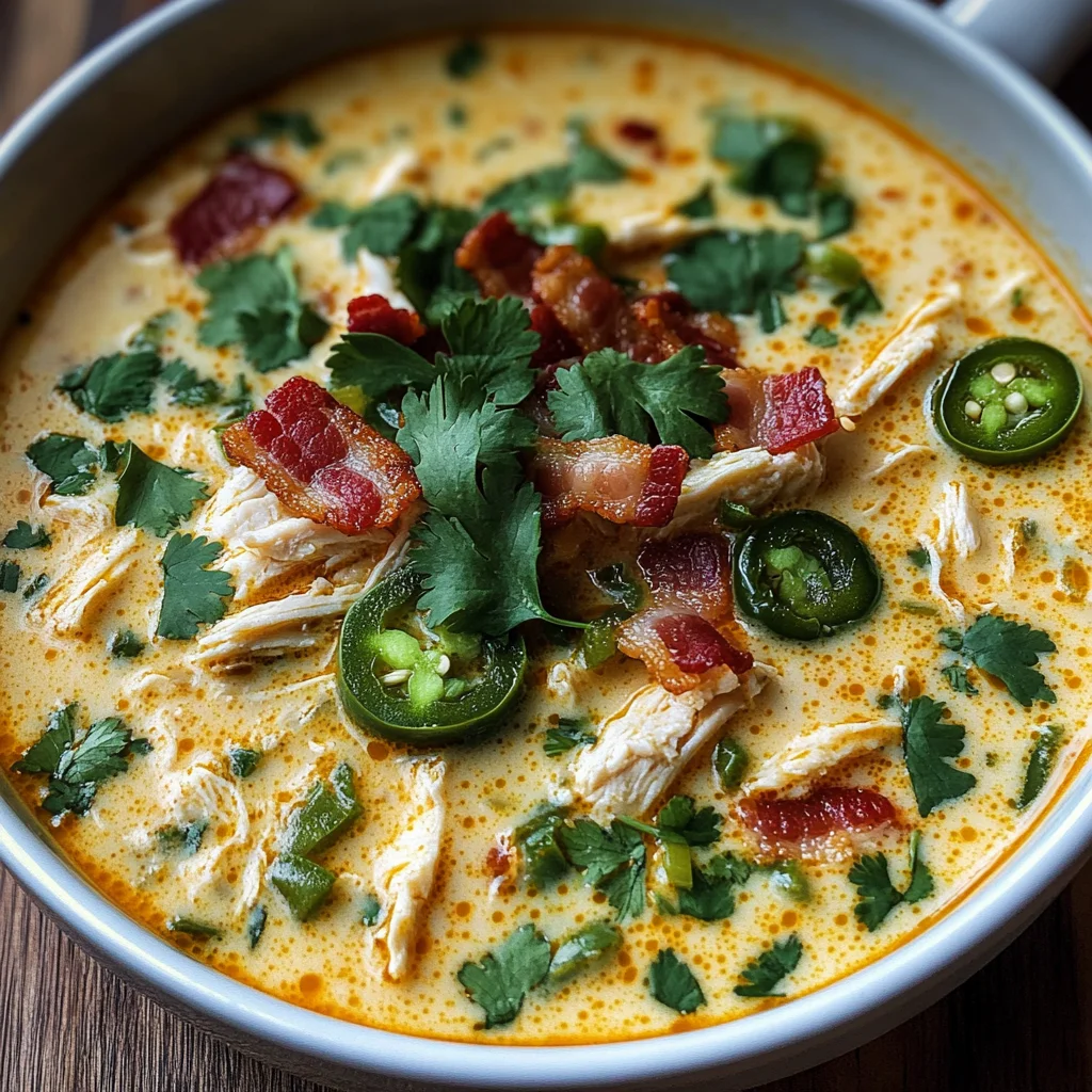 Spicy Jalape&ntilde;o Popper Chicken Soup