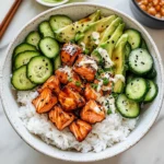 Spicy Salmon Bowls with Coconut Rice