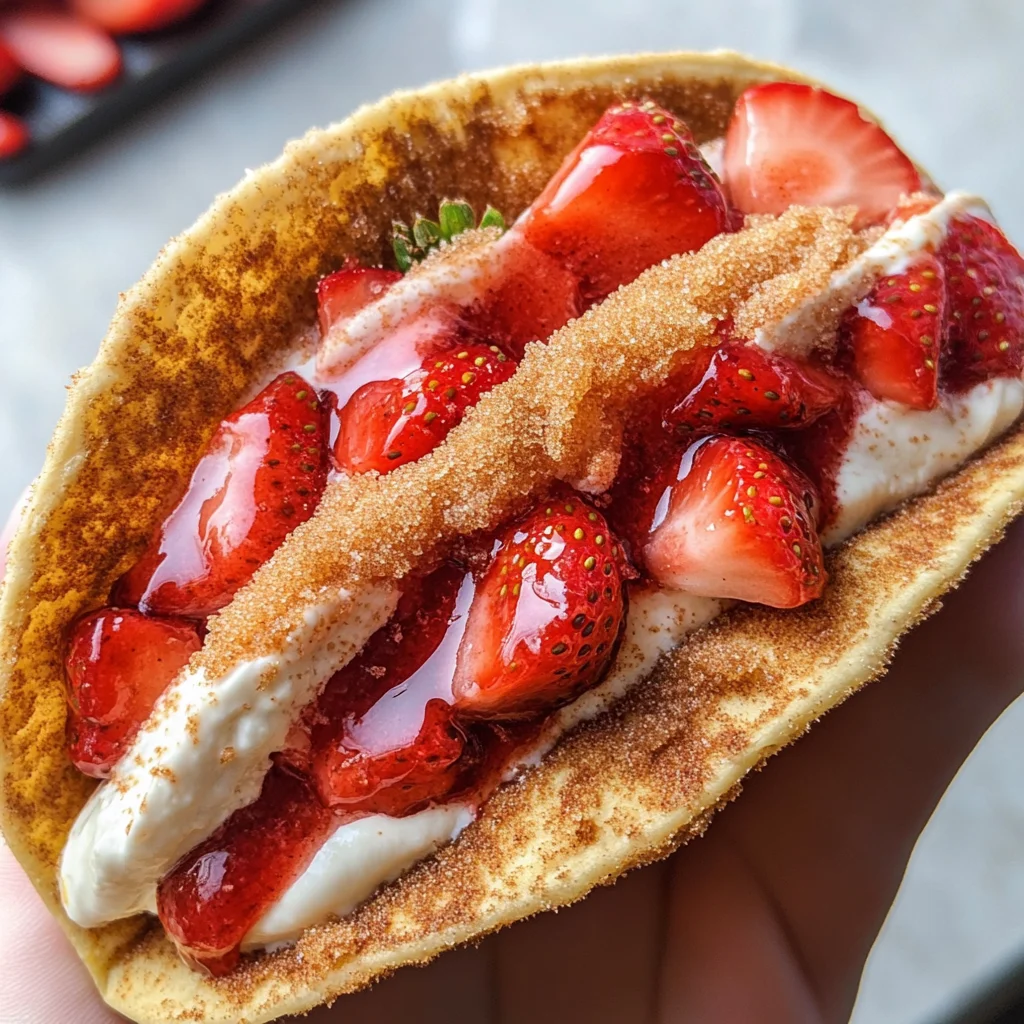 Strawberry Cheesecake Dessert Tacos – Best Sweet Taco Recipe