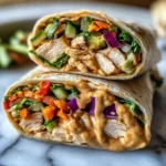 Thai Peanut Chicken Wraps