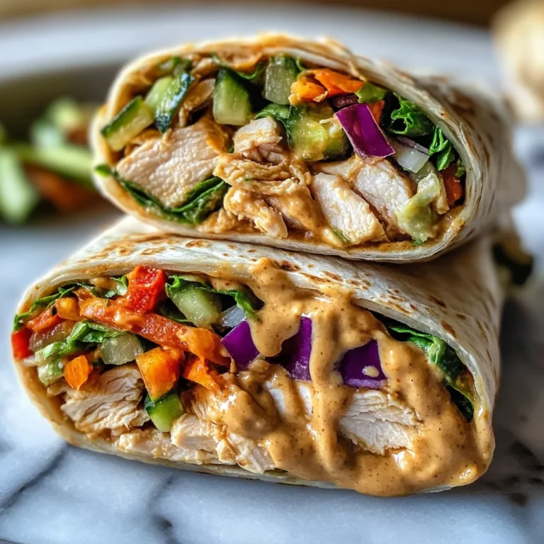 Thai Peanut Chicken Wraps