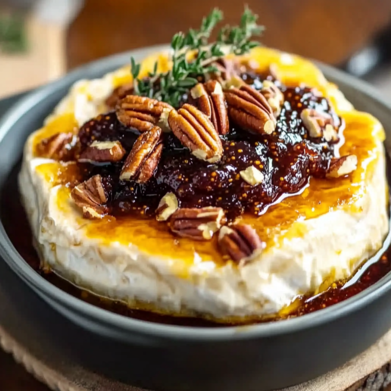 Baked Brie with Fig Jam and Pecans