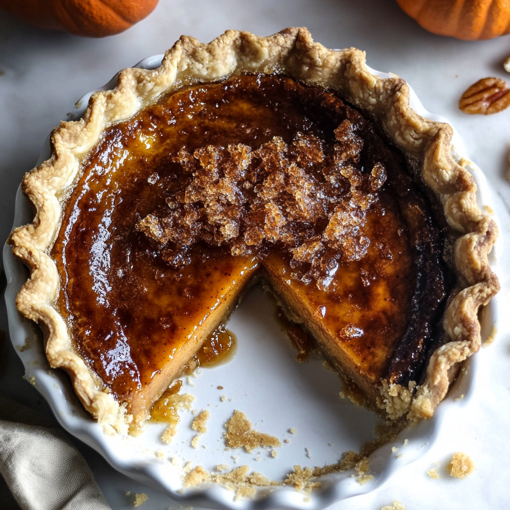 Bourbon Brûlée Pumpkin Pie Recipe