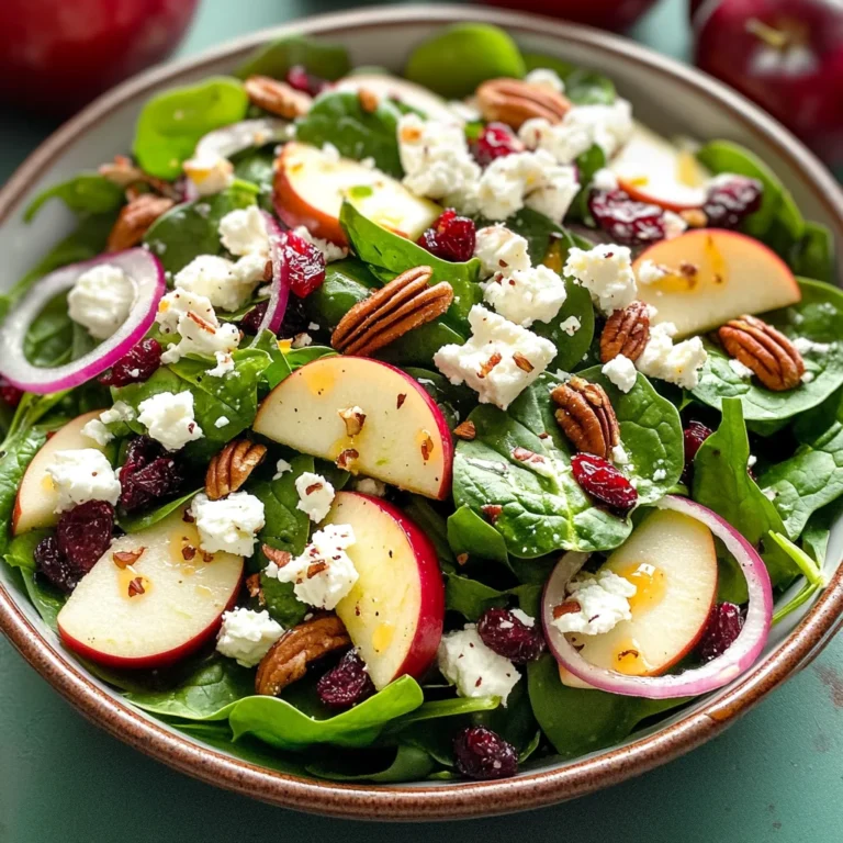 Apple Feta Spinach Salad