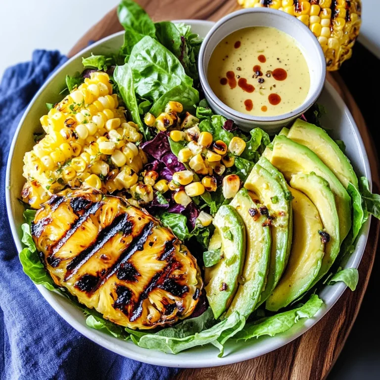 Creamy Citrus Dressing + Grilled Pineapple Salad