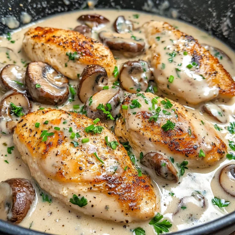 Creamy Garlic Mushroom Chicken