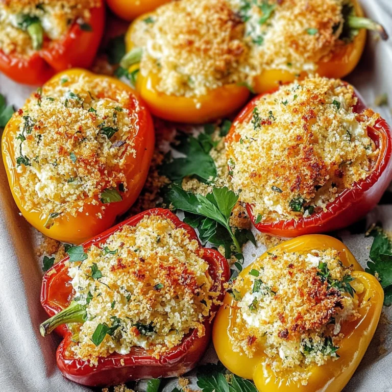 Herby Ricotta Stuffed Peppers