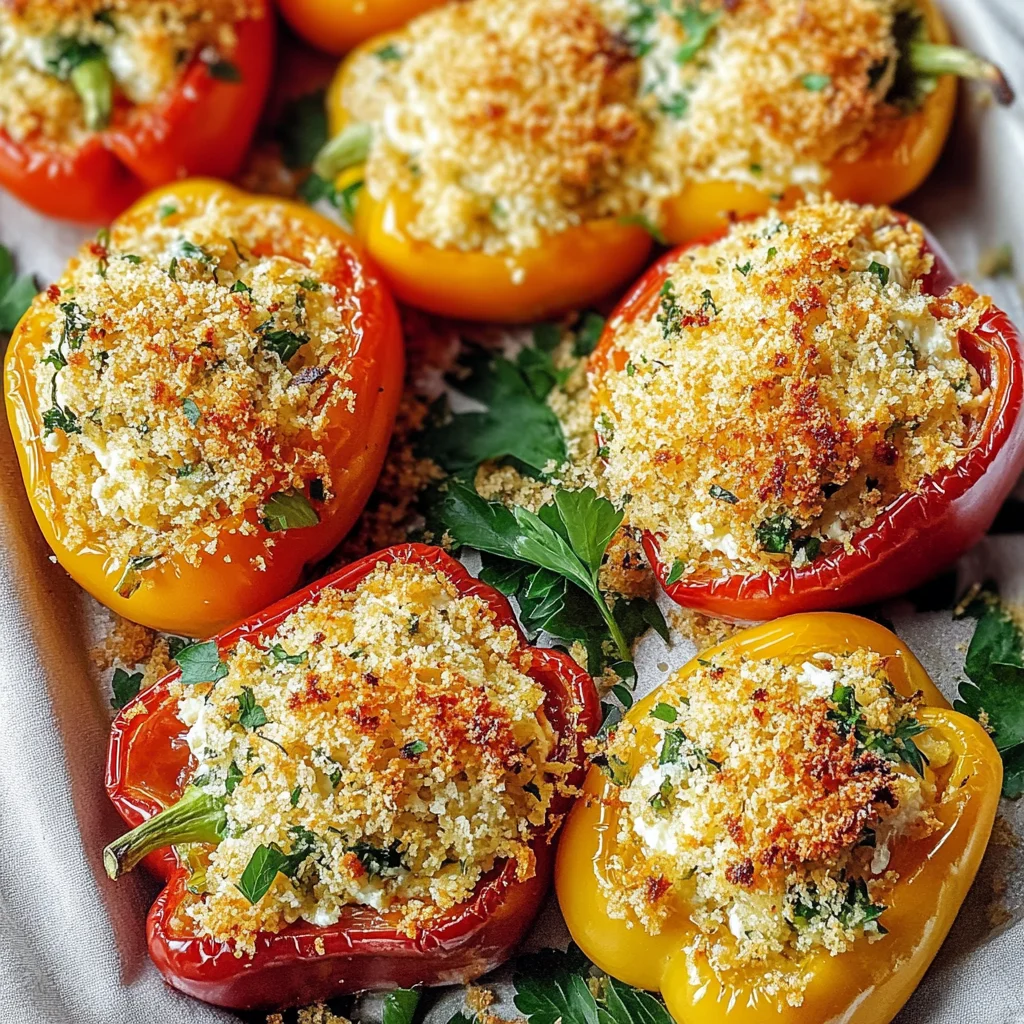 Herby Ricotta Stuffed Peppers