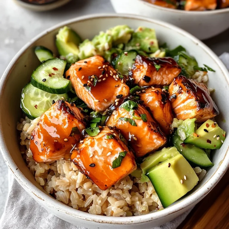 Honey Glazed Salmon Rice Bowls
