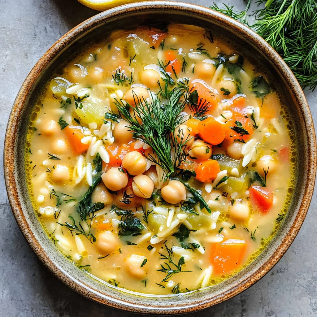 Lemony Greek Chickpea Soup