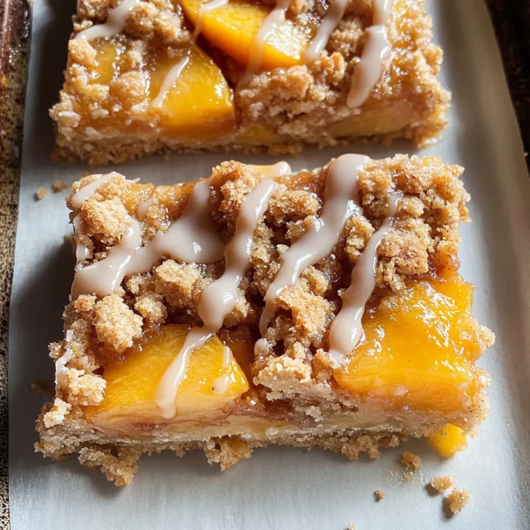 Peach Pie Crumble Bars