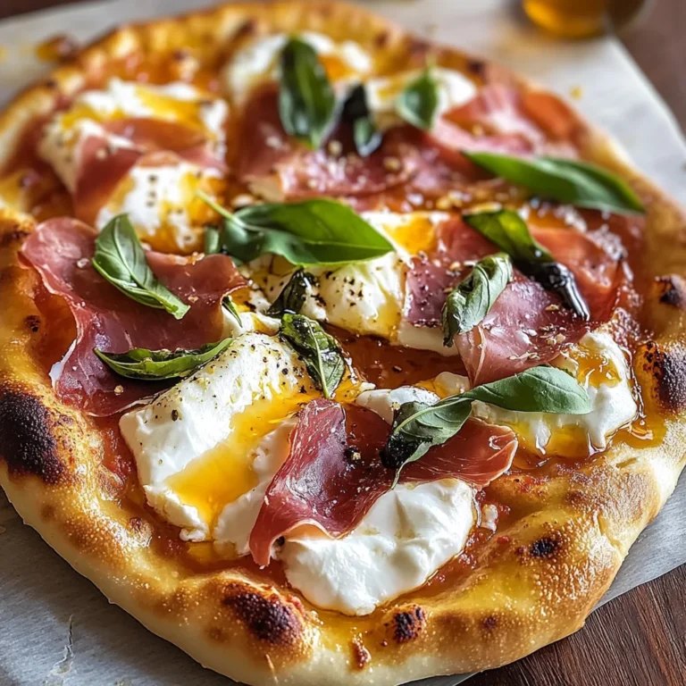 Prosciutto and Honey Burrata Pizza