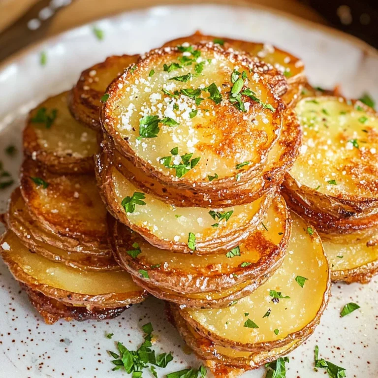Roasted Garlic Parmesan Potato Stacks