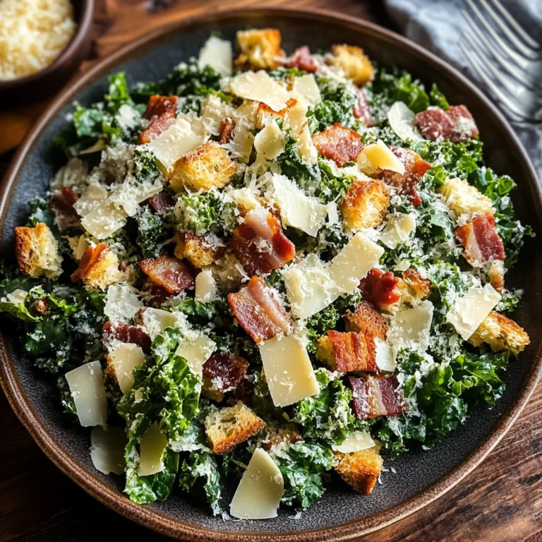 Roasted Garlic & Kale Caesar Salad