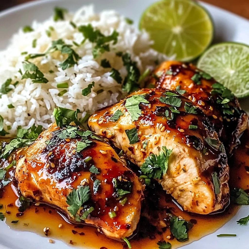Spicy Maple Chicken & Coconut Rice