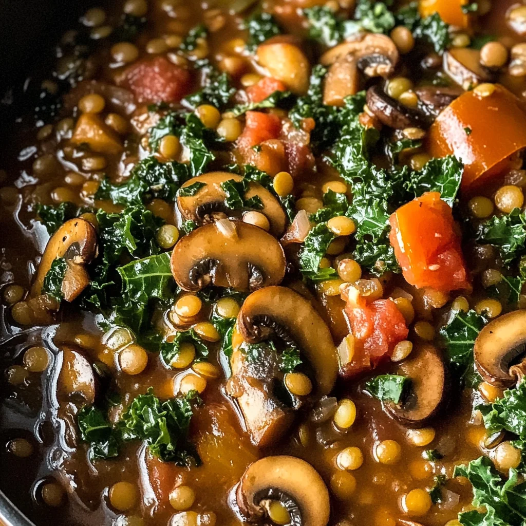 Vegan Lentil Mushroom Stew