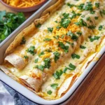 38g Protein Chicken Enchiladas with Dreamy White Sauce