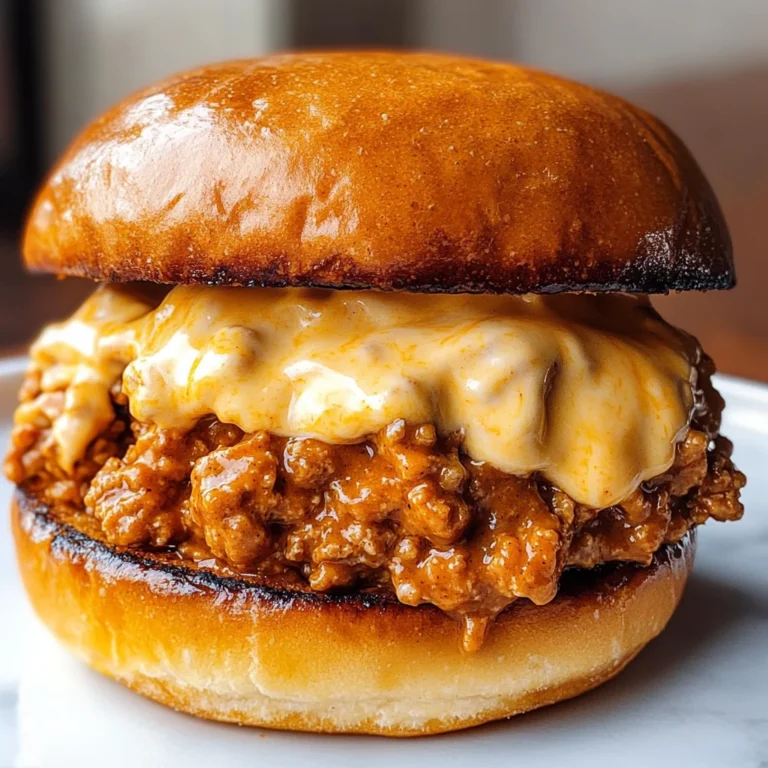 Cajun Chicken Sloppy Joes with Creamy Cheese Sauce