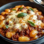 Cheesy Bolognese Gnocchi Bake