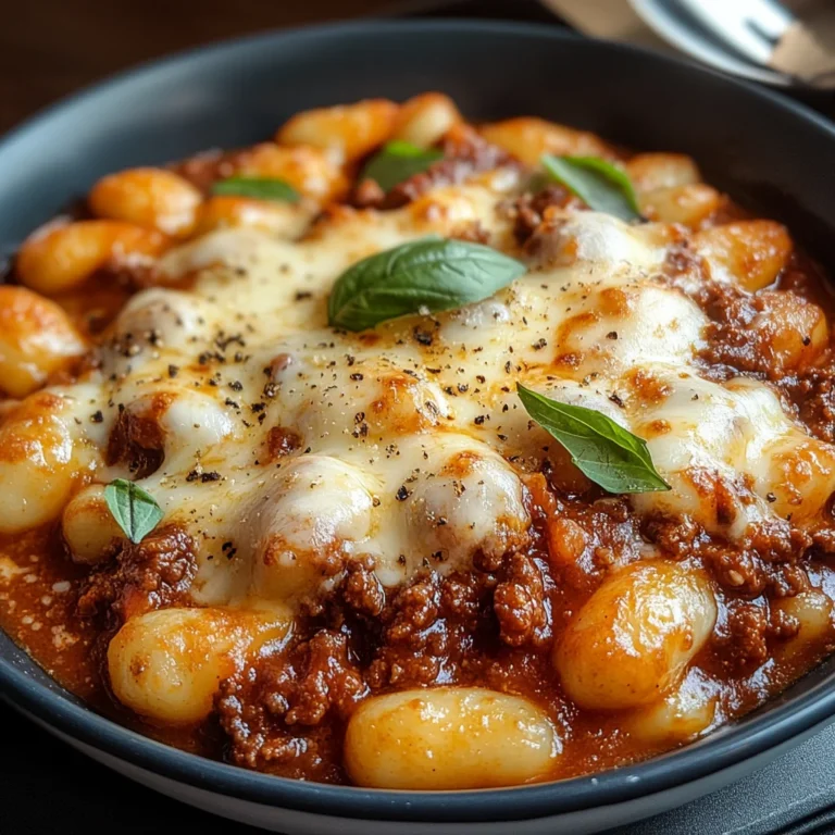 Cheesy Bolognese Gnocchi Bake