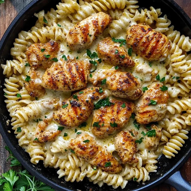 Cheesy Cajun Garlic Chicken Rotini Skillet Recipe