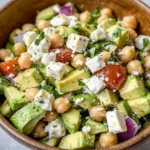 Chickpea Feta Avocado Salad
