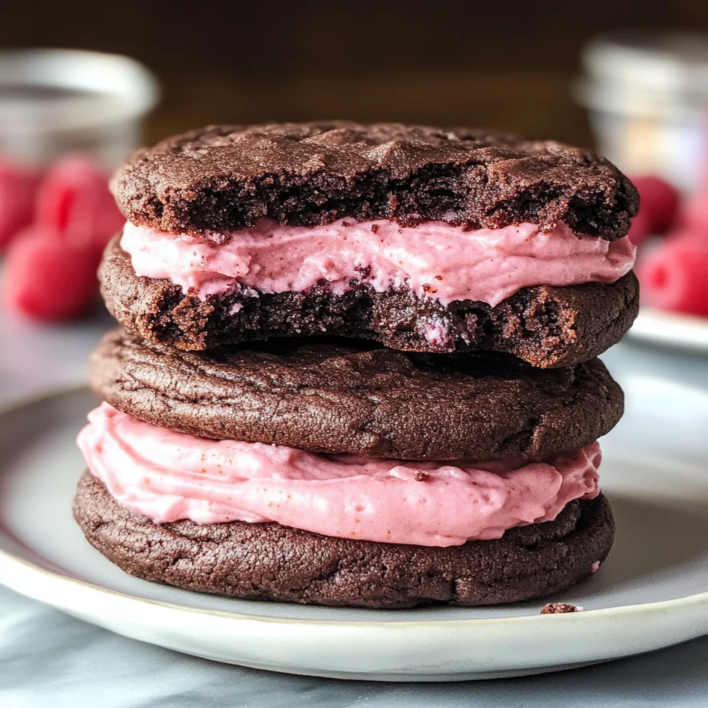 Chocolate Raspberry Sandwich Cookies