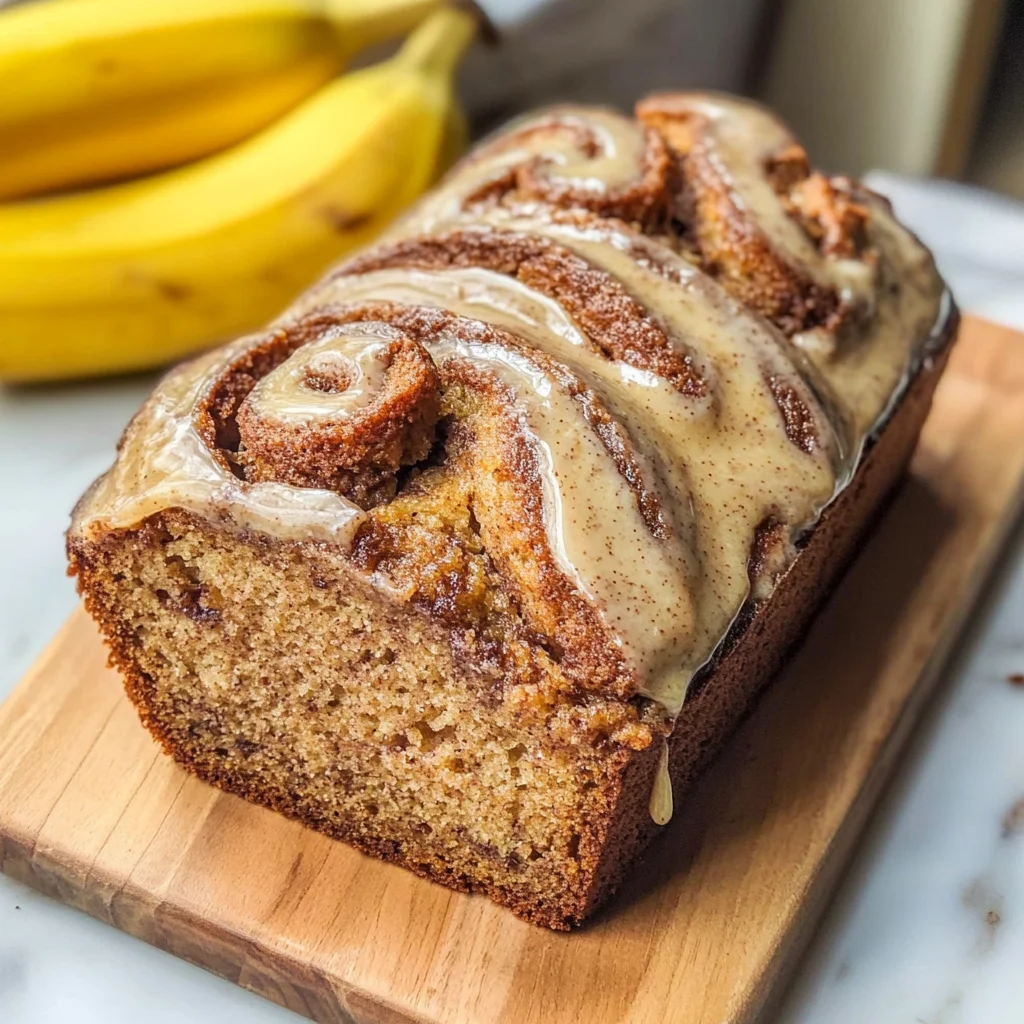 Cinnamon Roll Banana Bread