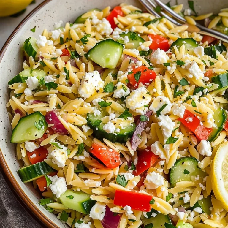 Easy Lemon Orzo Salad with Feta