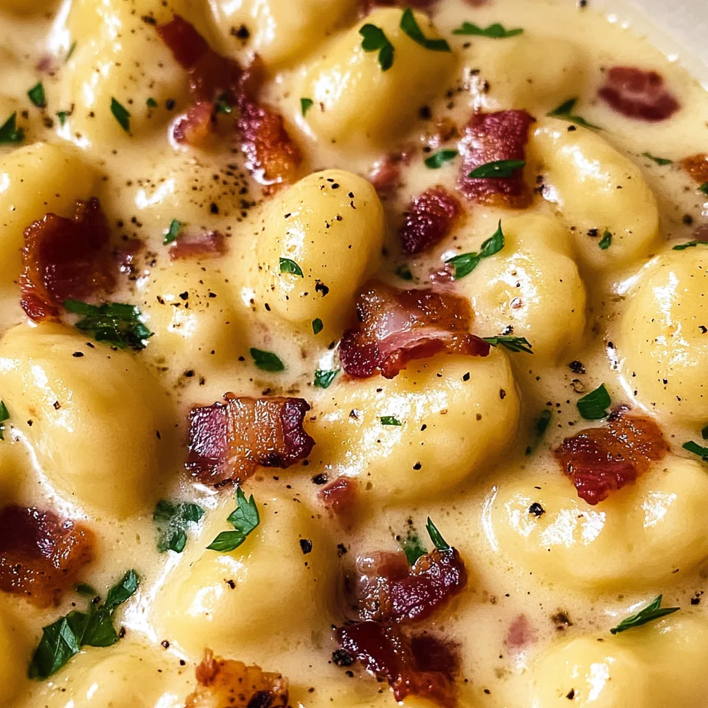 Gnocchi Carbonara with Bacon & Parmesan