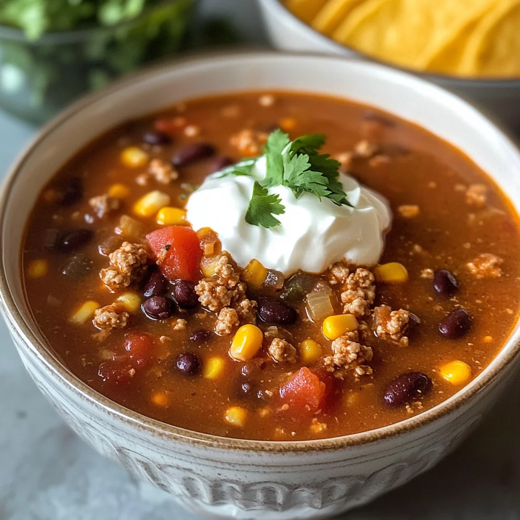 Ground Turkey Taco Soup