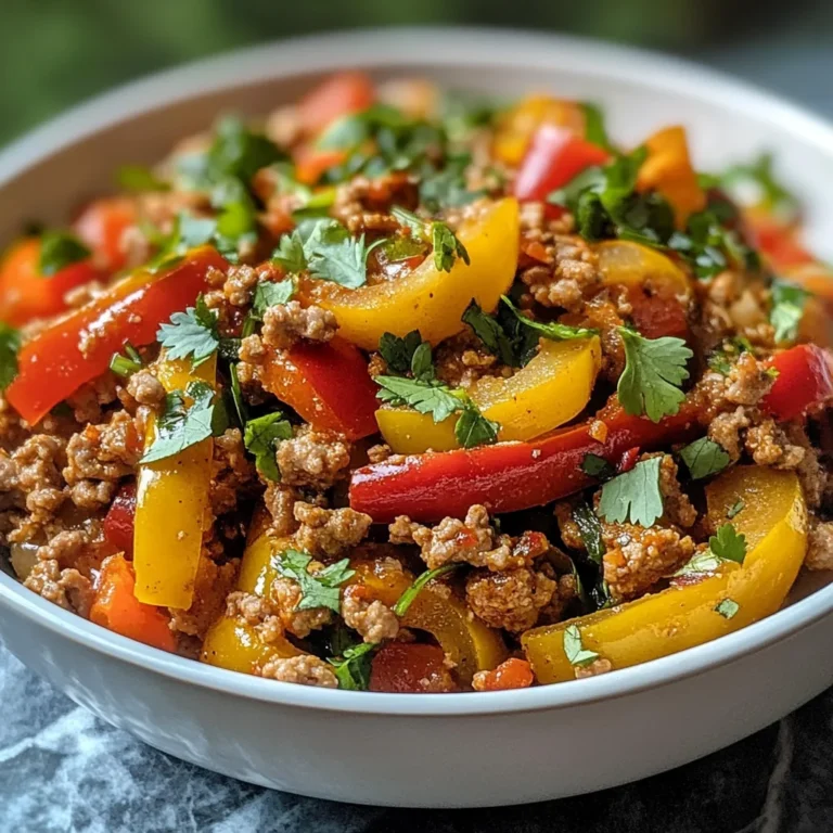 Ground Turkey and Peppers