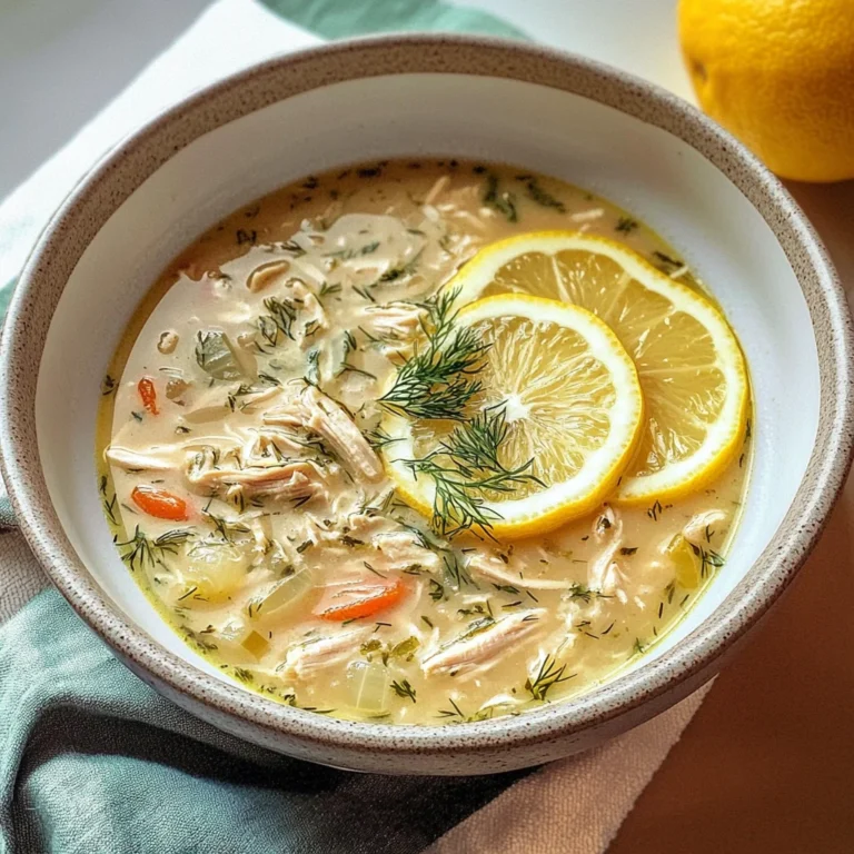 Mediterranean Lemon Chicken Soup: A Creamy, Comforting Bowl of Sunshine