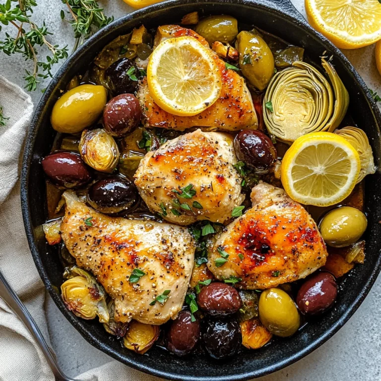 Mediterranean Lemon Chicken with Artichokes & Olives