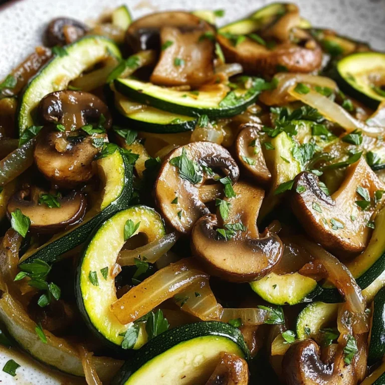Sauteed Zucchini Mushrooms And Onions