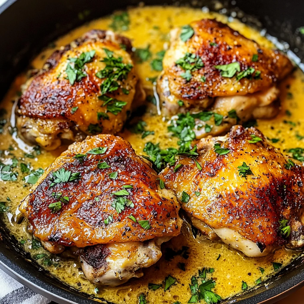 Skillet Chicken Thighs Recipe