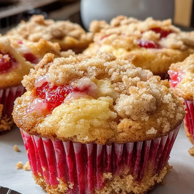 Strawberry Cream Cheese Muffins with Streusel Crumb Topping